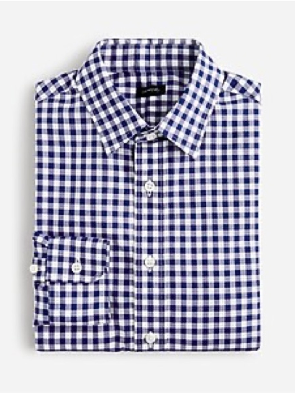 Crewcuts Boys Ludlow Navy & White Button-Down Dress Shirt Size 10. Like New!